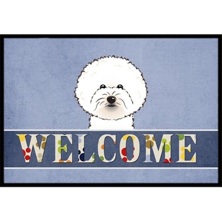 Carolines Treasures Carolines Treasures BB1403MAT Bichon Frise Welcome Indoor & Outdoor Mat; 18 x 27 in. BB1403MAT